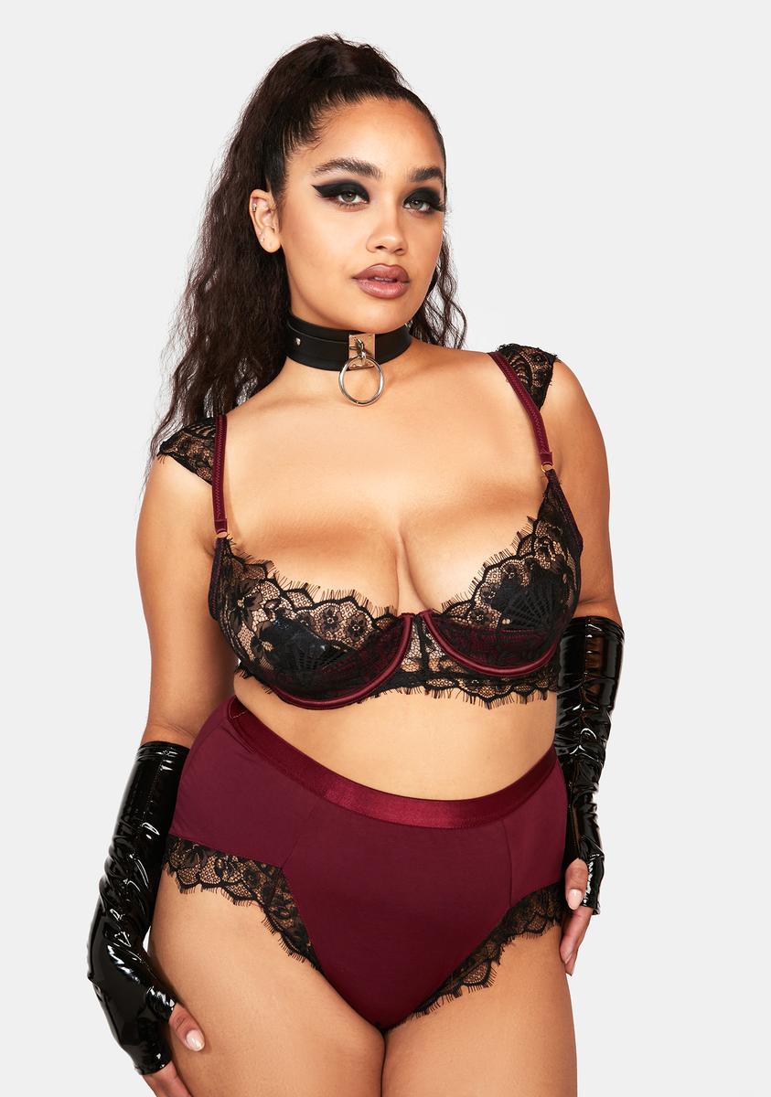 Plus Nicole Molded Shelf Cup Lace Lingerie Set Online